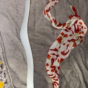 Moschino belt with cherry 🍒 print chiffon